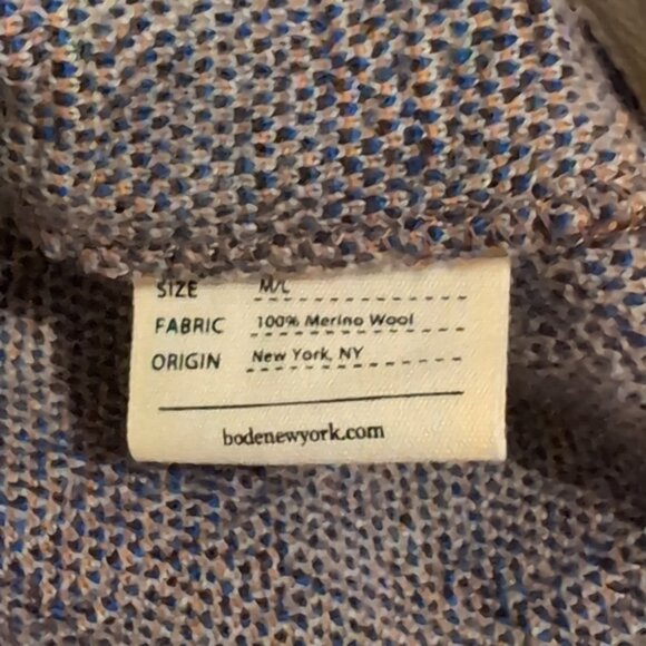 Bode NWT Diamond Stripe Pullover Sweater Merino Wool Men's M/L - Picture 10 of 11